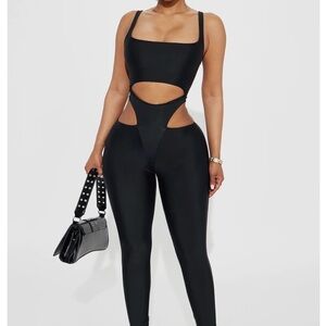 Fashion Nova Wild Aura Jumpsuit - Black
